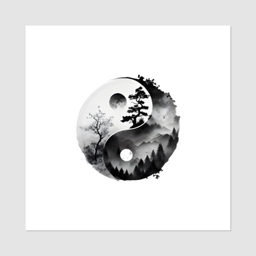 Temporary tattoo “Yin and yang”