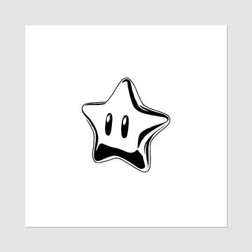 Temporary tattoo “Super star Mario”
