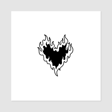 Temporary tattoo “Flaming Love”
